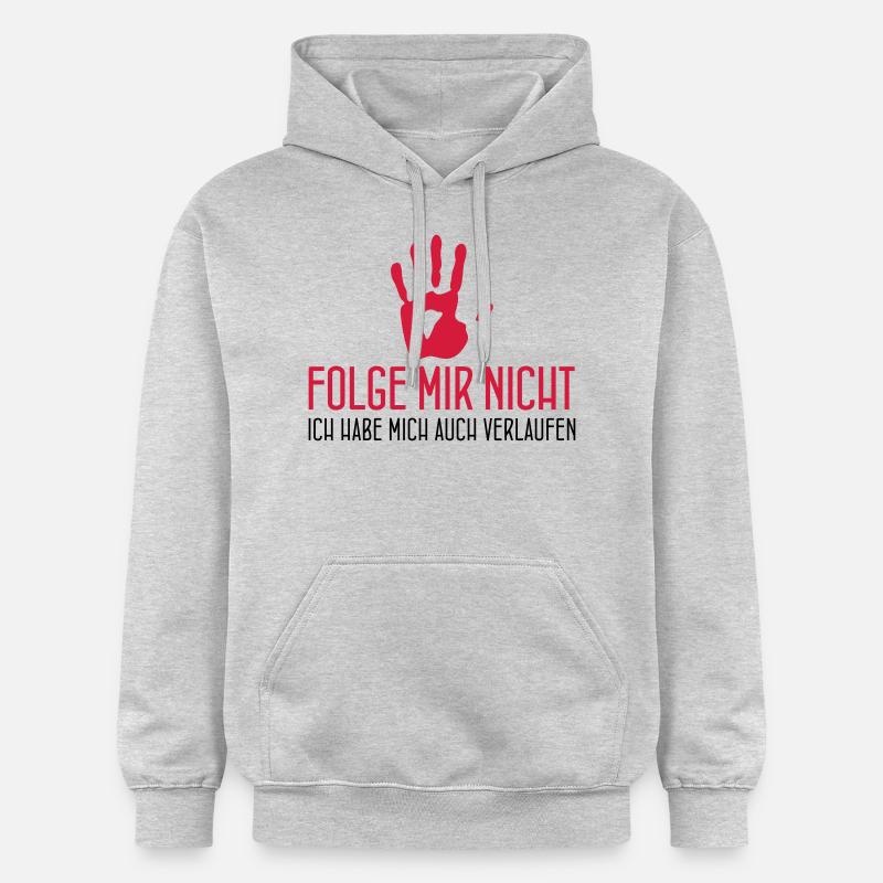 SUIVEZ-MOI PAS - Sweat à capuche Softstyle® Gildan Unisexe - gris clair chiné