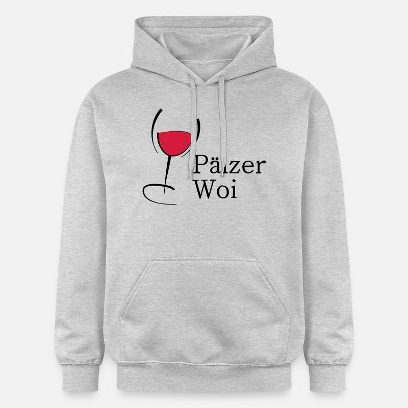 Pälzer Woi Weinglas - Gildan Unisex Softstyle® Midweight Hoodie - Hellgrau meliert