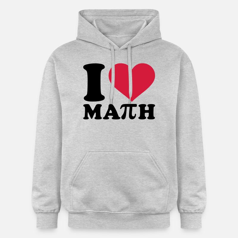 I love Math - Sweat à capuche Softstyle® Gildan Unisexe - gris clair chiné