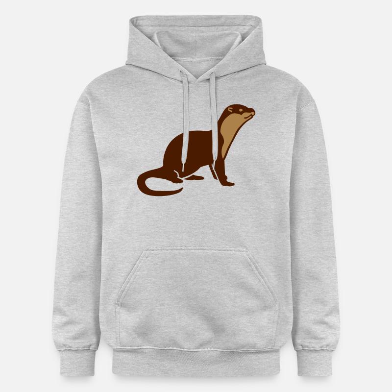 Loutre - Sweat à capuche Softstyle® Gildan Unisexe - gris clair chiné
