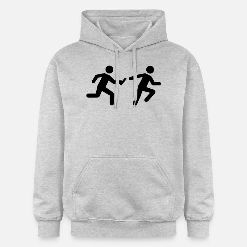 Course relais - Sweat à capuche Softstyle® Gildan Unisexe - gris clair chiné