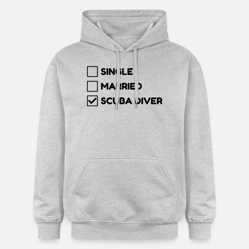 Plongée Sous-Marine / Plongeur / Diver / Natation - Sweat à capuche Softstyle® Gildan Unisexe - gris clair chiné