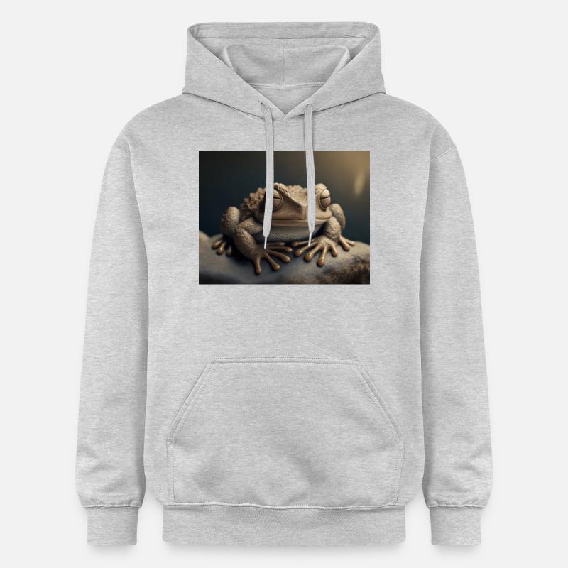 Animaux mignons en hibernation – crapaud - Sweat à capuche Softstyle® Gildan Unisexe - gris clair chiné