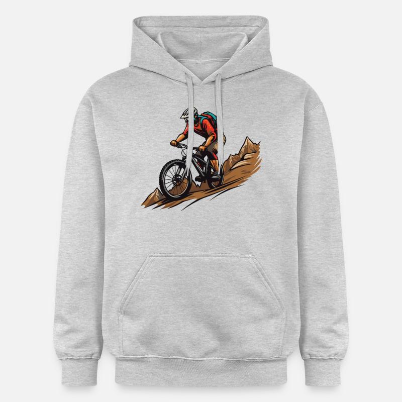 Sports de VTT - Sweat à capuche Softstyle® Gildan Unisexe - gris clair chiné