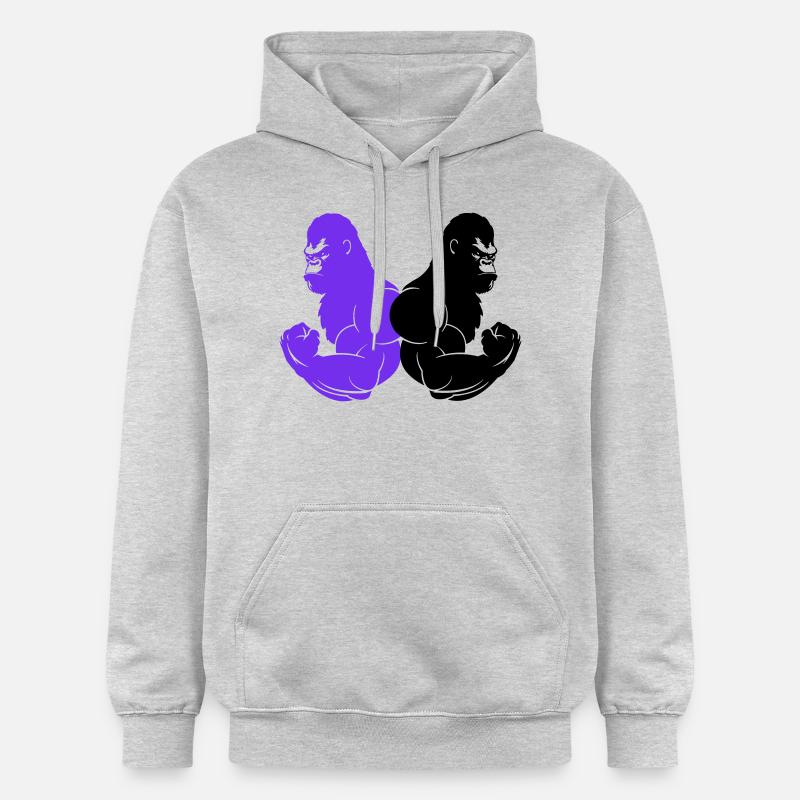 gorille - Sweat à capuche Softstyle® Gildan Unisexe - gris clair chiné