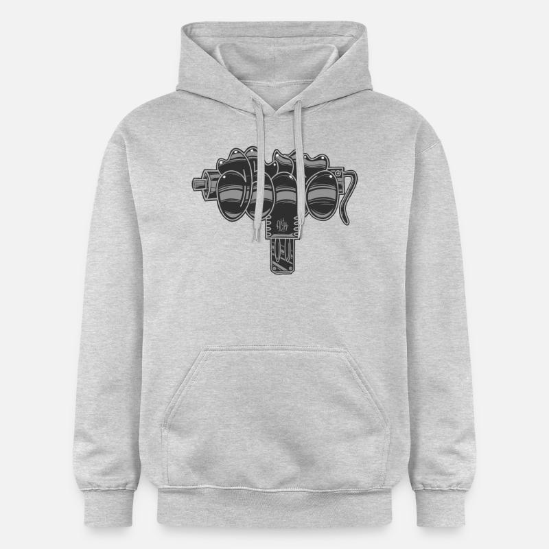 Graffiti d’Uzi - Sweat à capuche Softstyle® Gildan Unisexe - gris clair chiné