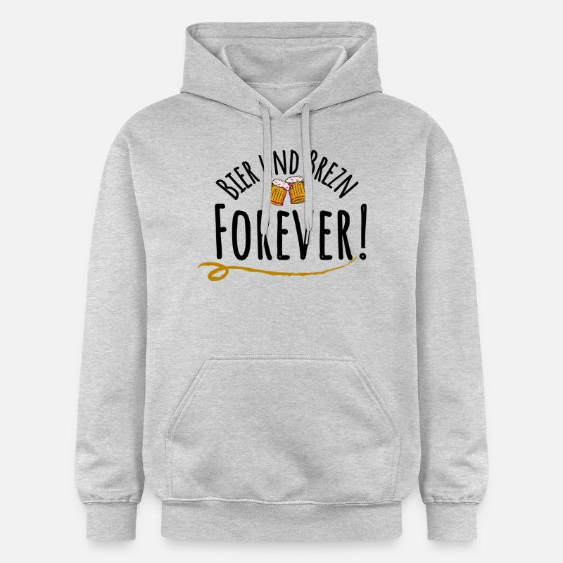 Bier und Brezn forever! - Gildan Unisex Softstyle® Midweight Hoodie - Hellgrau meliert