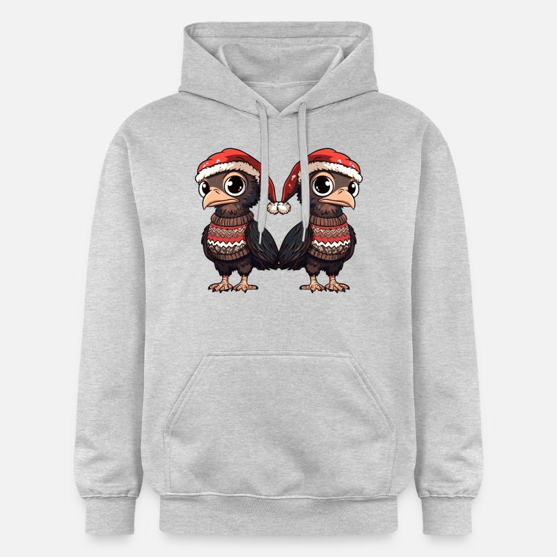 Équipe de Noël Harpie-Oiseau - Sweat à capuche Softstyle® Gildan Unisexe - gris clair chiné