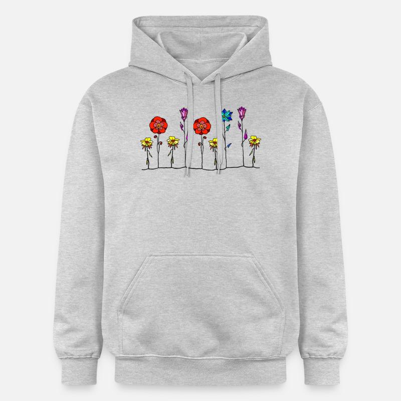Blumen - Gildan Unisex Softstyle® Midweight Hoodie - Hellgrau meliert