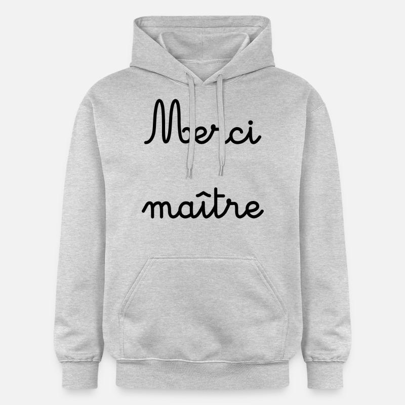 MAÎTRE. MERCI. MERCI MAÎTRE - Sweat à capuche Softstyle® Gildan Unisexe - gris clair chiné