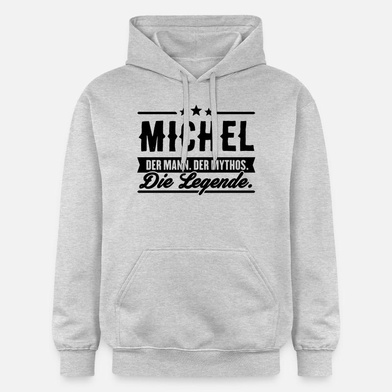 Man Myth Legend Michel - Sweat à capuche Softstyle® Gildan Unisexe - gris clair chiné