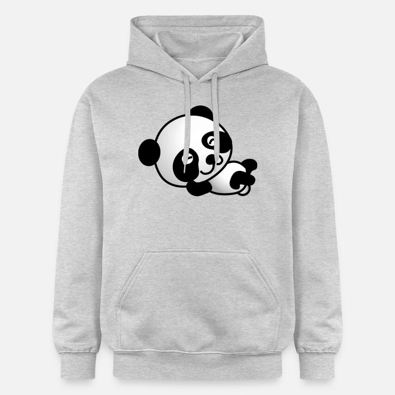 doux Panda - Sweat à capuche Softstyle® Gildan Unisexe - gris clair chiné