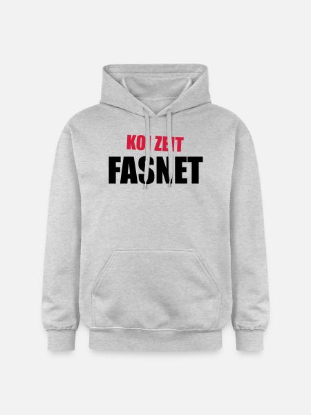 Koi Zeit Fasnet - Gildan Unisex Softstyle® Midweight Hoodie - Hellgrau meliert