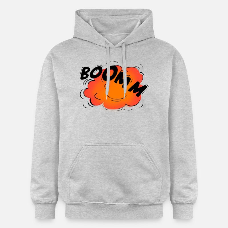 Explosion - Gildan Unisex Softstyle® Midweight Hoodie - Hellgrau meliert