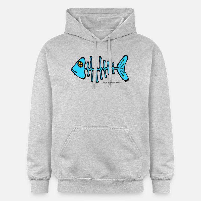 arête de poisson - Sweat à capuche Softstyle® Gildan Unisexe - gris clair chiné