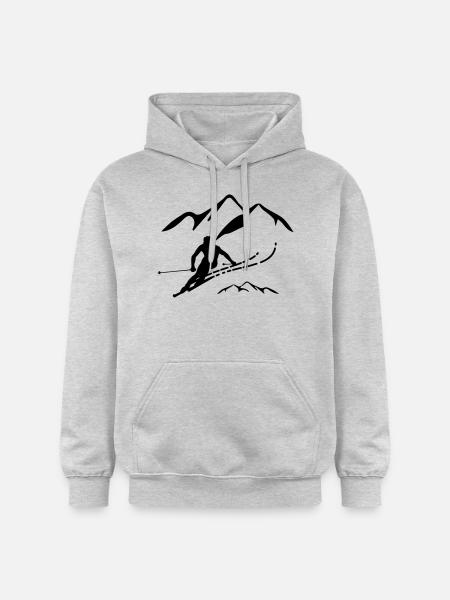 Ski - Sweat à capuche Softstyle® Gildan Unisexe - gris clair chiné