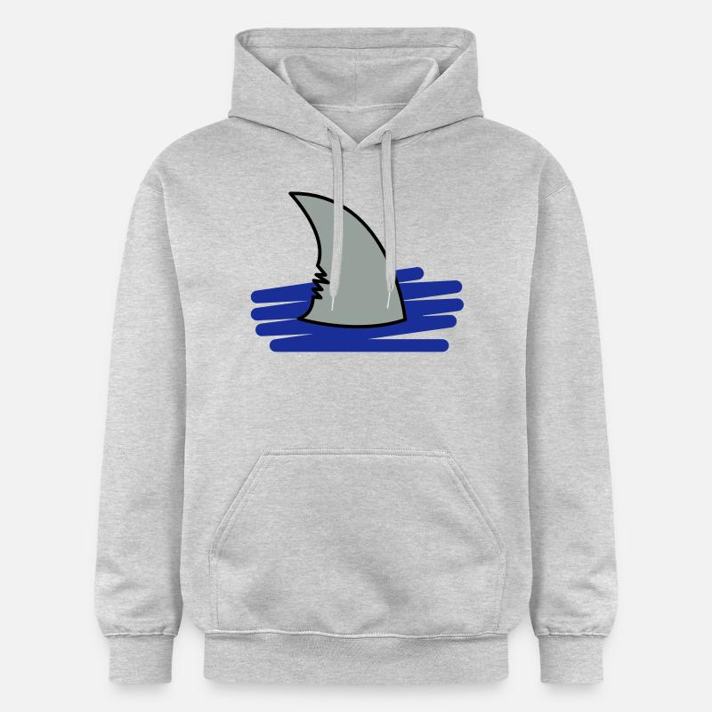 Shark / aileron de requin - Sweat à capuche Softstyle® Gildan Unisexe - gris clair chiné