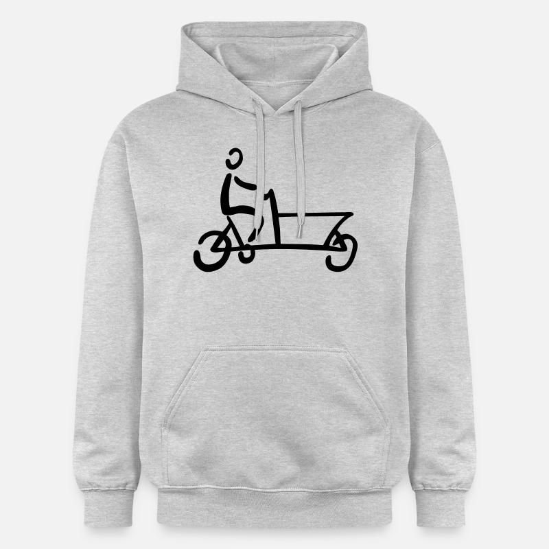 Bakfiets vélo cargo vélo - Sweat à capuche Softstyle® Gildan Unisexe - gris clair chiné