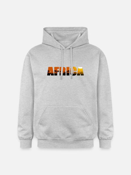 Africa Landscape Lettering - Gildan Unisex Softstyle® Midweight Hoodie - Hellgrau meliert