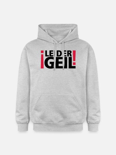 leider geil - Gildan Unisex Softstyle® Midweight Hoodie - Hellgrau meliert