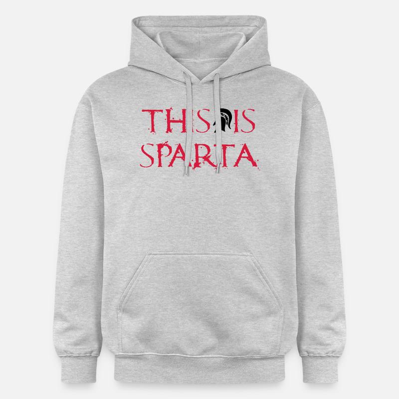 This is Sparta - Sweat à capuche Softstyle® Gildan Unisexe - gris clair chiné