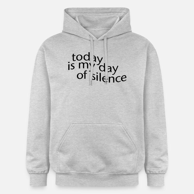 jour de silence - Sweat à capuche Softstyle® Gildan Unisexe - gris clair chiné