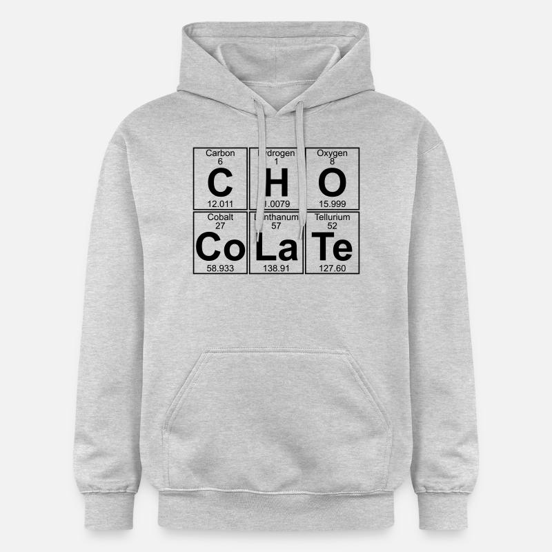 C-H-O-Co-La-Te (chocolate) - Full - Sweat à capuche Softstyle® Gildan Unisexe - gris clair chiné