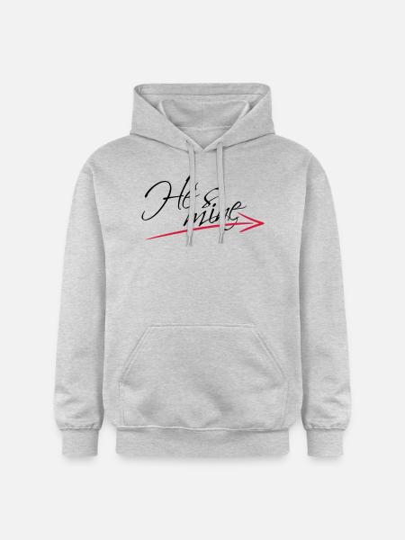 Hes mine Arrow Design - Gildan Unisex Softstyle® Midweight Hoodie - light heather grey