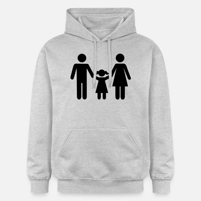 Famille - Sweat à capuche Softstyle® Gildan Unisexe - gris clair chiné