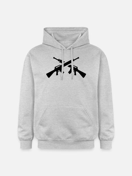Gewehr - Gildan Unisex Softstyle® Midweight Hoodie - Hellgrau meliert