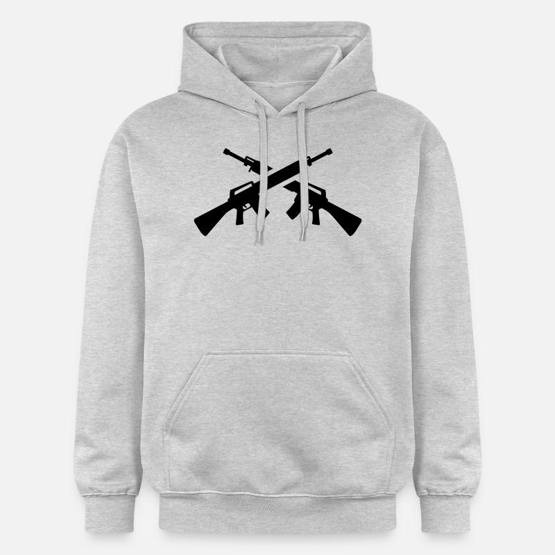 Fusil - Sweat à capuche Softstyle® Gildan Unisexe - gris clair chiné