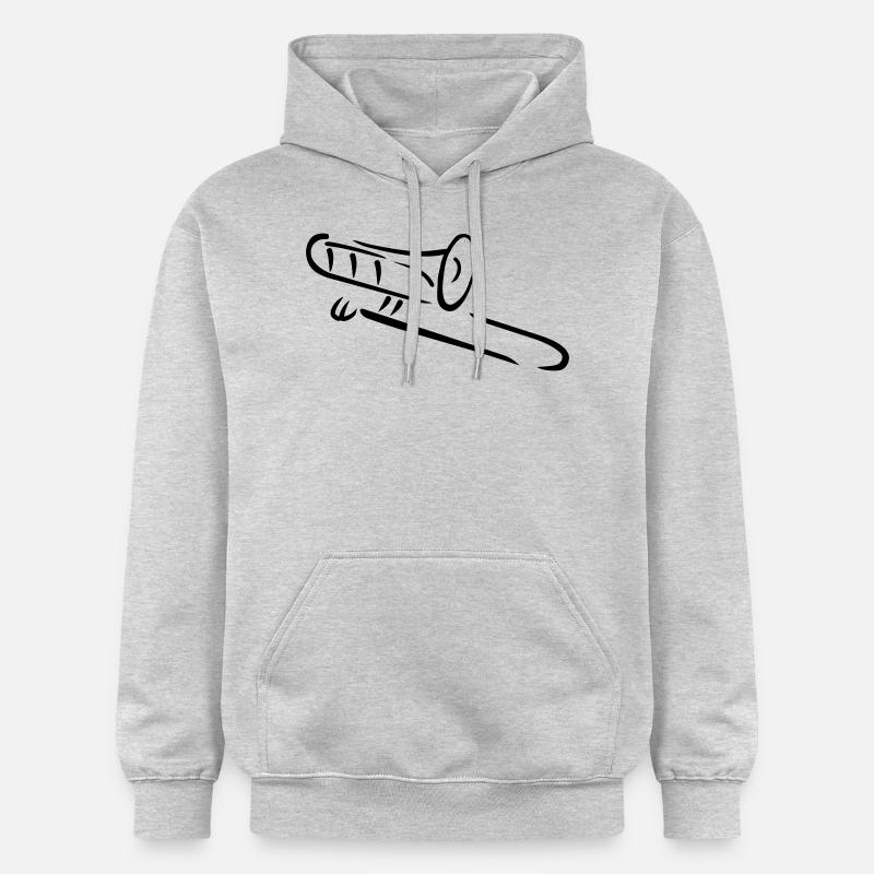 Trombone - Sweat à capuche Softstyle® Gildan Unisexe - gris clair chiné