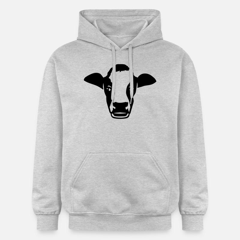 Vache - Sweat à capuche Softstyle® Gildan Unisexe - gris clair chiné
