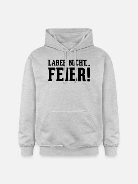 laber nicht... Feier! - Gildan Unisex Softstyle® Midweight Hoodie - Hellgrau meliert