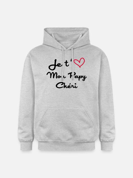 Papy Chéri / Grand-Père / Naissance / Bébé - Gildan Unisex Softstyle® Midweight Hoodie - light heather grey