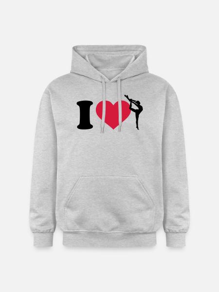 I love Gymnastics - Gildan Unisex Softstyle® Midweight Hoodie - light heather grey