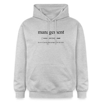 Management (Geschäftsführung) Definition - Gildan Unisex Softstyle® Midweight Hoodie - Hellgrau meliert - Vorne - Liana (172cm) & Jaron (178cm)