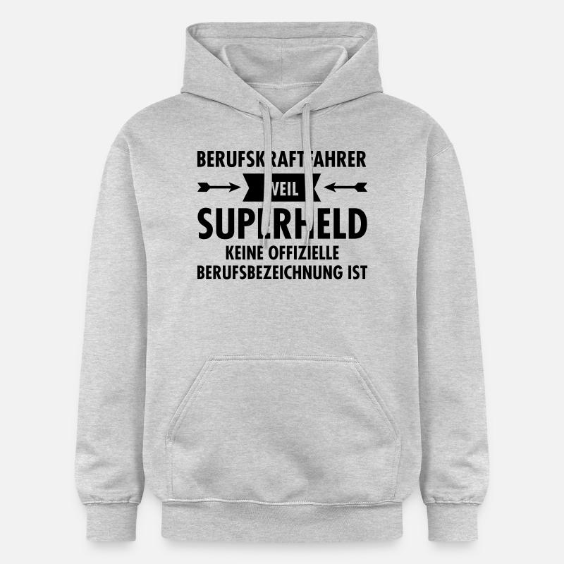 Berufskraftfahrer - Superheld - Gildan Unisex Softstyle® Midweight Hoodie - Hellgrau meliert