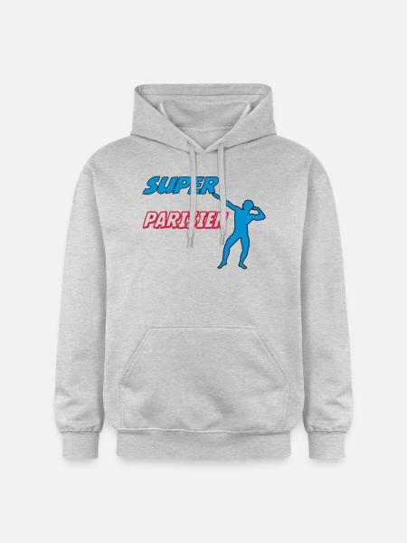 Super parisien - Sweat à capuche Softstyle® Gildan Unisexe - gris clair chiné