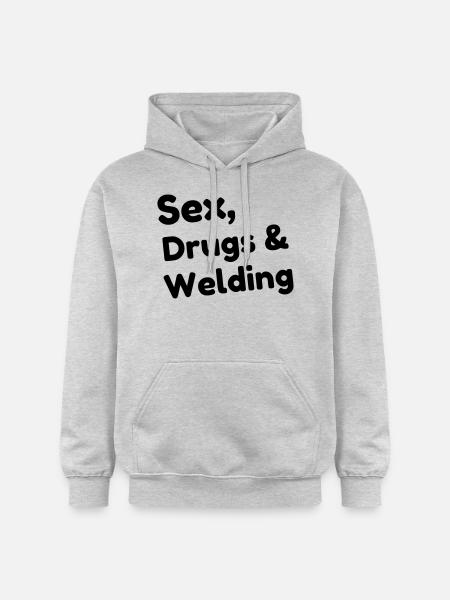 Welding Welder Schweißer Soudage Soudeur - Gildan Unisex Softstyle® Midweight Hoodie - light heather grey
