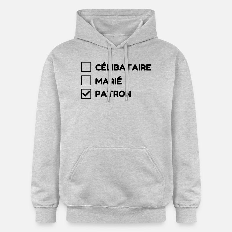 Manager / Patron / Travail / Métier / Chef - Sweat à capuche Softstyle® Gildan Unisexe - gris clair chiné