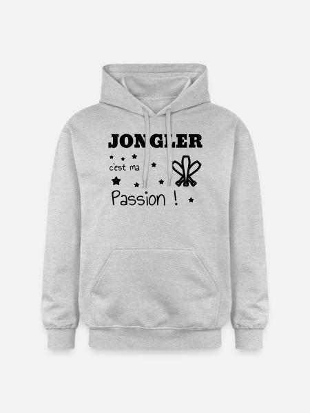 jongleur / jonglerie / jongleuse / cirque - Sweat à capuche Softstyle® Gildan Unisexe - gris clair chiné