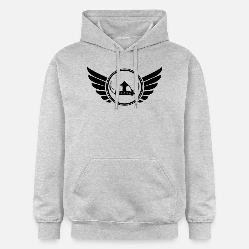 wikinger_wappen_01 - Sweat à capuche Softstyle® Gildan Unisexe - gris clair chiné