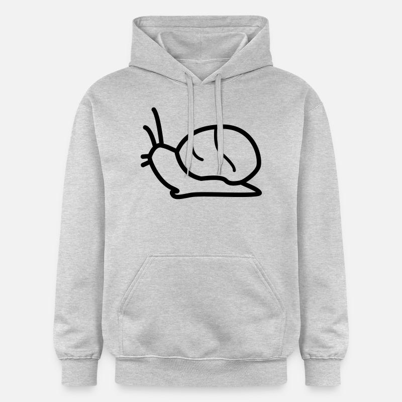 Escargot - Sweat à capuche Softstyle® Gildan Unisexe - gris clair chiné