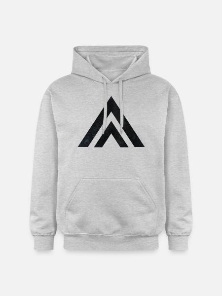 Geometric mountains - Gildan Unisex Softstyle® Midweight Hoodie - light heather grey