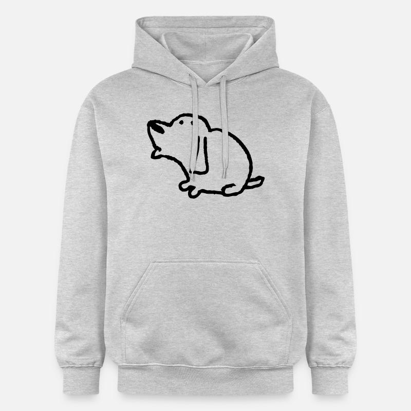 Un petit chien - Sweat à capuche Softstyle® Gildan Unisexe - gris clair chiné