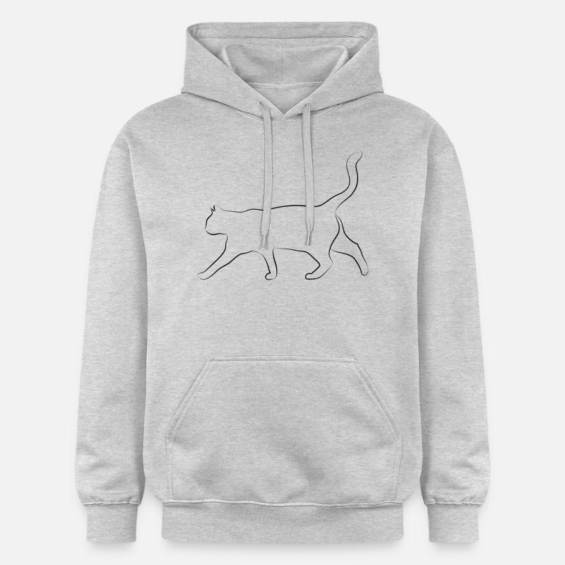 chat - Sweat à capuche Softstyle® Gildan Unisexe - gris clair chiné