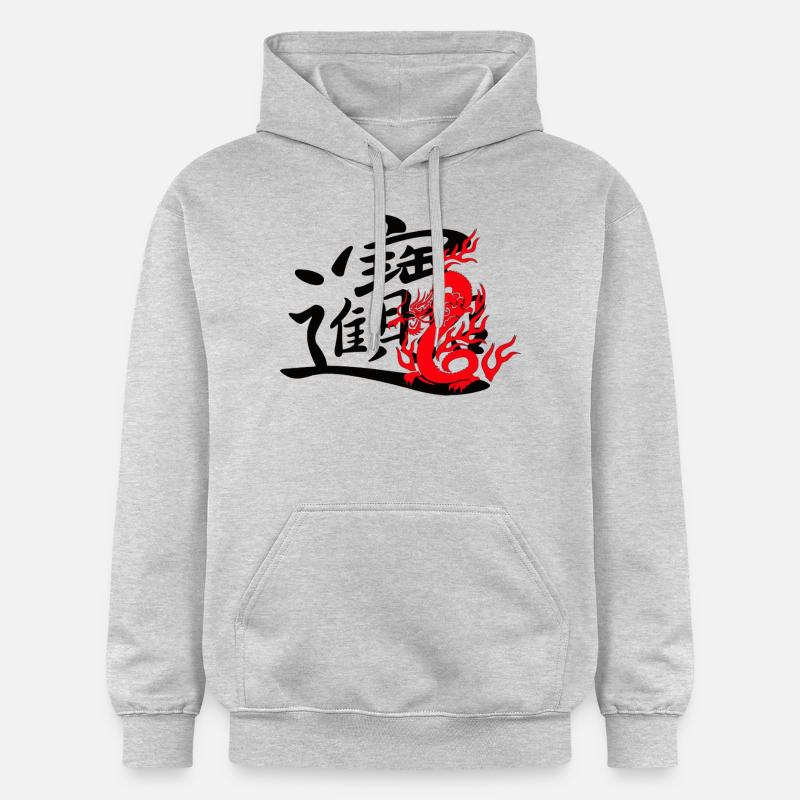 drache - Sweat à capuche Softstyle® Gildan Unisexe - gris clair chiné