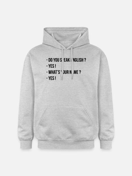 Sprechen Sie Englisch? - Gildan Unisex Softstyle® Midweight Hoodie - Hellgrau meliert