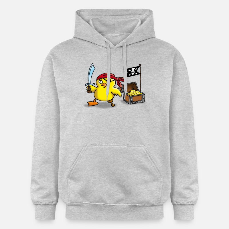 pirate_chick_a - Sweat à capuche Softstyle® Gildan Unisexe - gris clair chiné